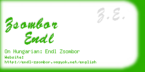 zsombor endl business card